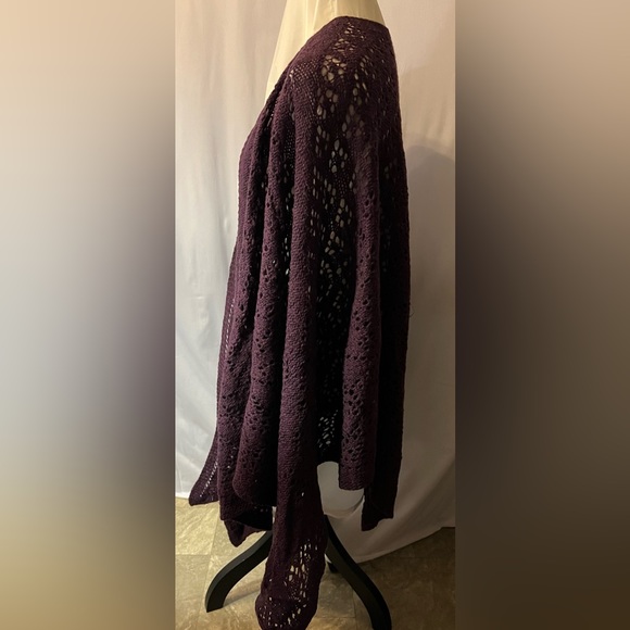 Shetland wool purple wrap. - Picture 4 of 12